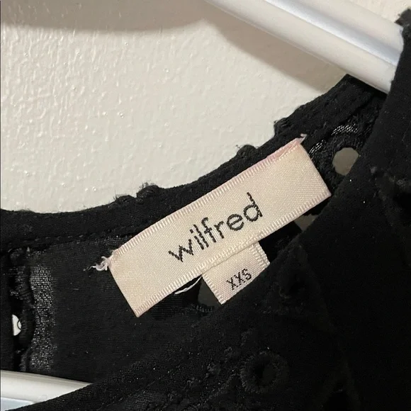 Wilfred Black 3/4 Length Sleeve Eyelet Dress Size XXS - Picture 5 of 12